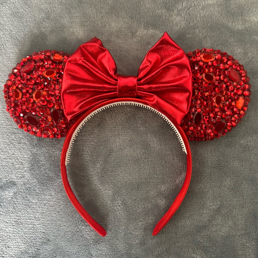 Glitzy Red Minnie Ears